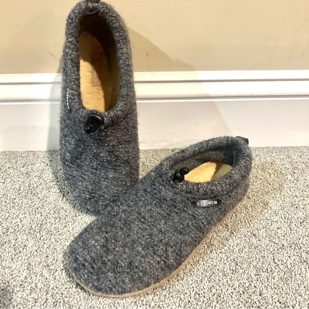 Giesswein Gray Boiled  Wool mules 39
